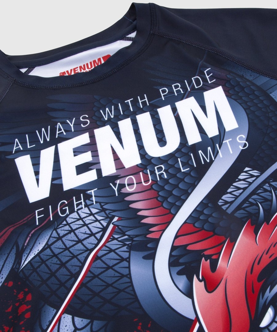 venum rooster rashguard – langarm – marineblauorange