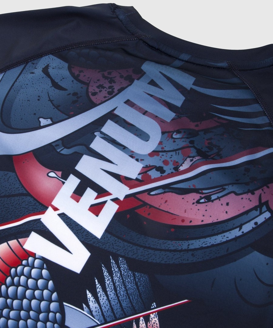 venum rooster rashguard – langarm – marineblauorange