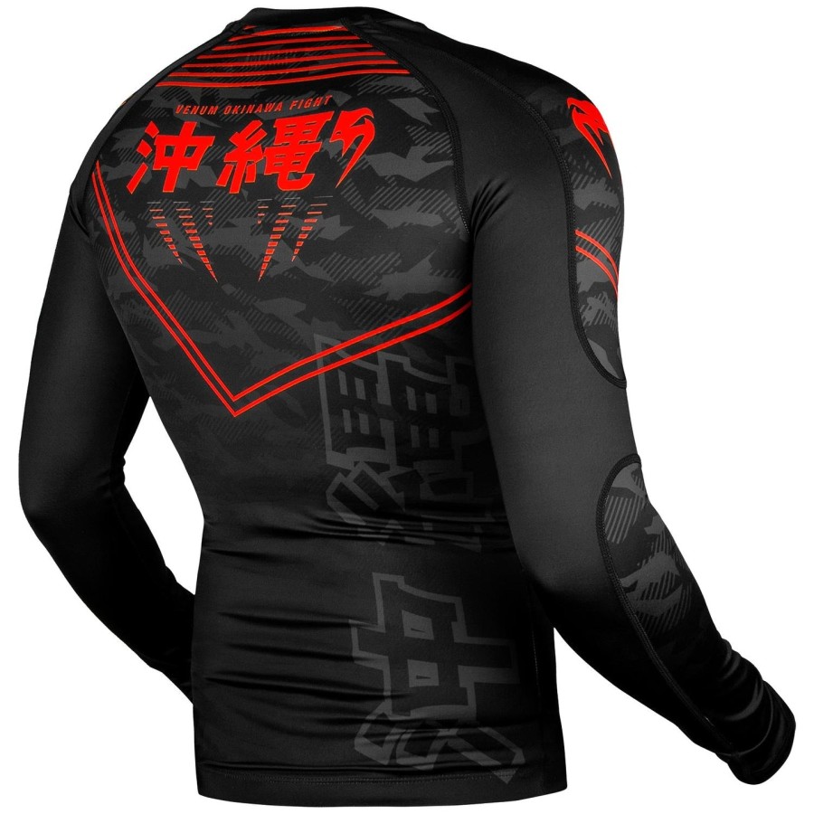 venum okinawa 2.0 rashguard – langarm – schwarzrot