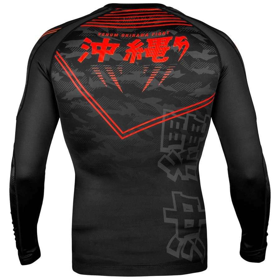 venum okinawa 2.0 rashguard – langarm – schwarzrot