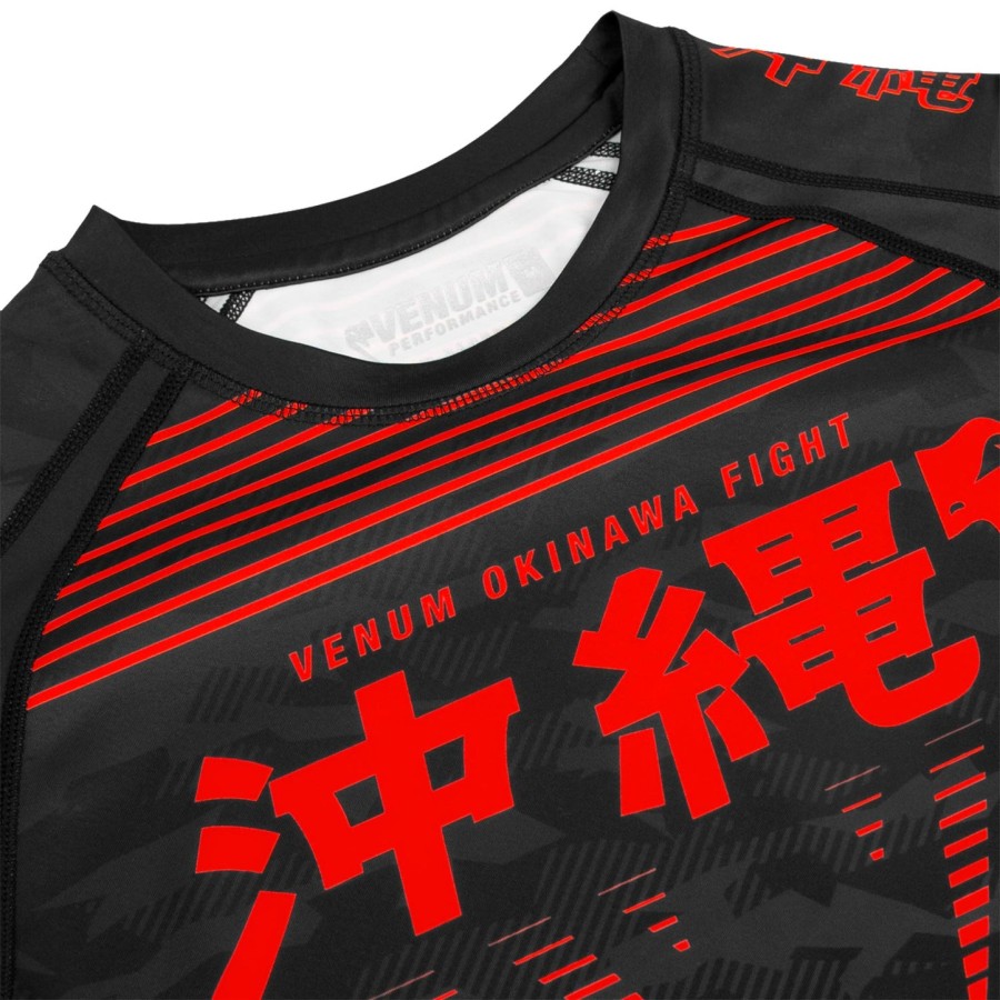 venum okinawa 2.0 rashguard – langarm – schwarzrot
