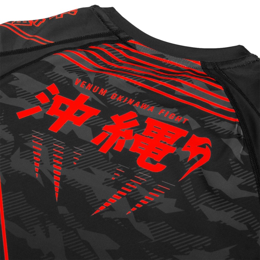 venum okinawa 2.0 rashguard – langarm – schwarzrot