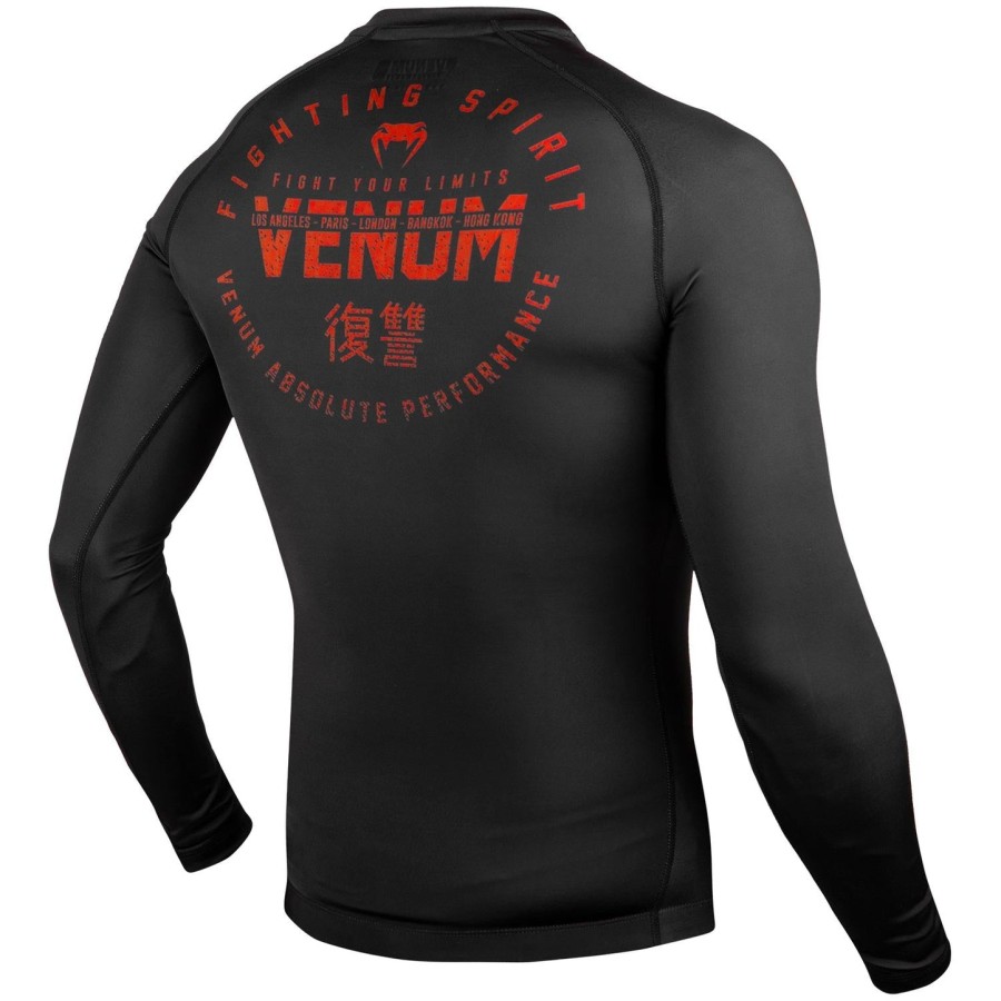 venum signature rashguard – langarm – schwarzrot