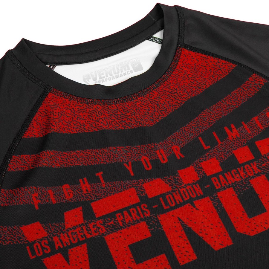 venum signature rashguard – langarm – schwarzrot