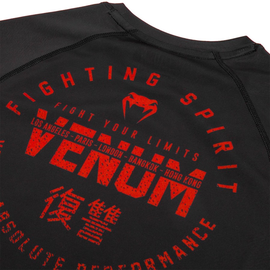 venum signature rashguard – langarm – schwarzrot