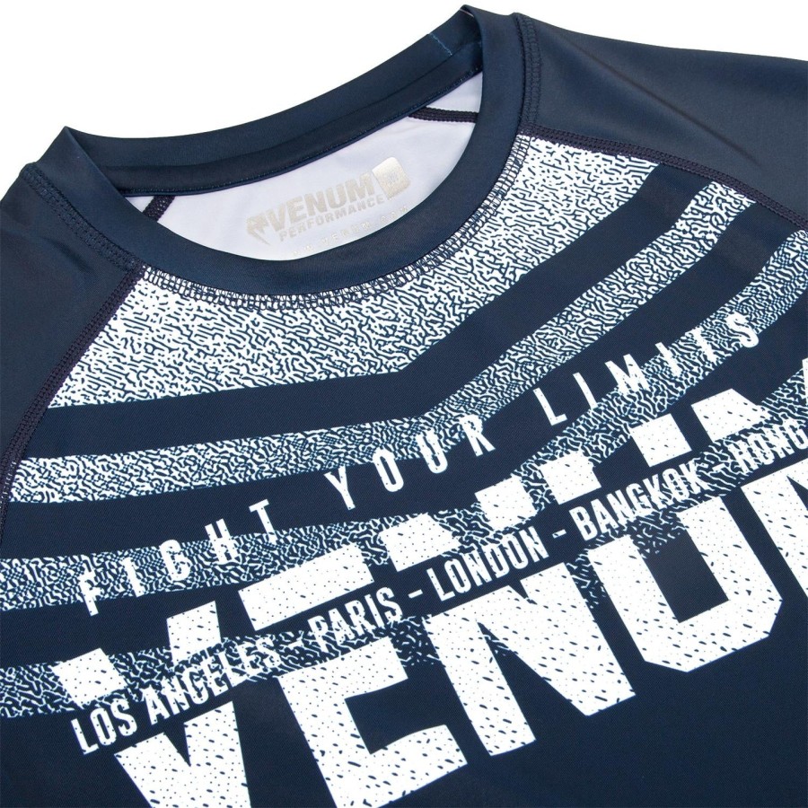 venum signature rashguard – langarm – marineblauweiß