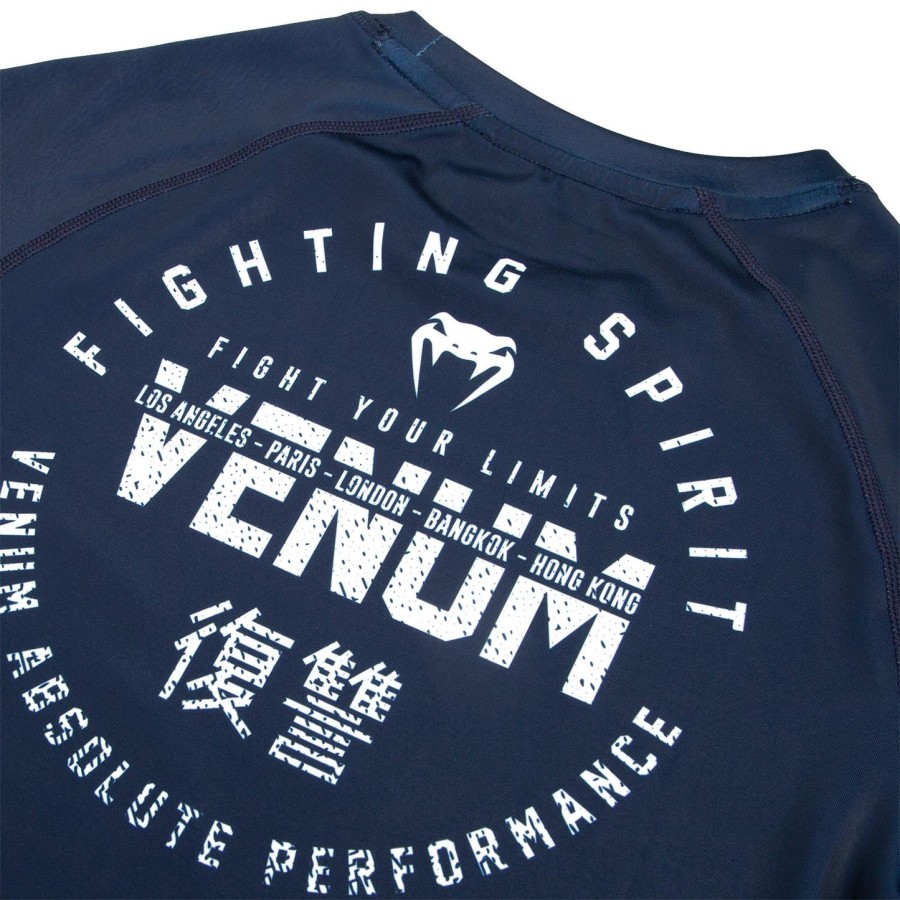 venum signature rashguard – langarm – marineblauweiß