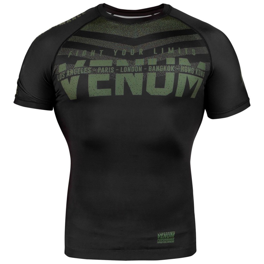 venum signature rashguard – kurzarm – schwarzkhaki – exklusiv