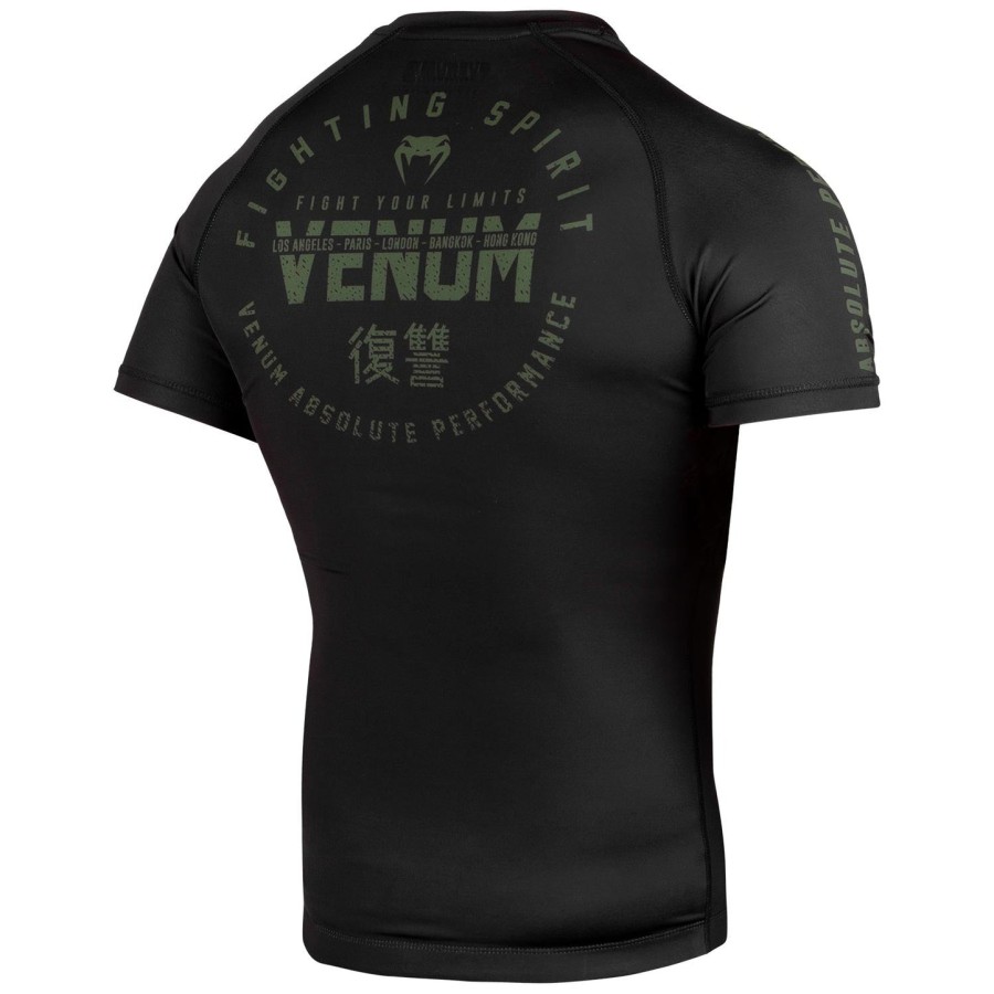venum signature rashguard – kurzarm – schwarzkhaki – exklusiv