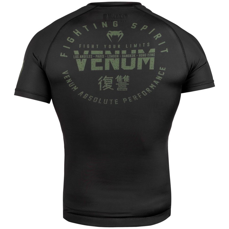 venum signature rashguard – kurzarm – schwarzkhaki – exklusiv