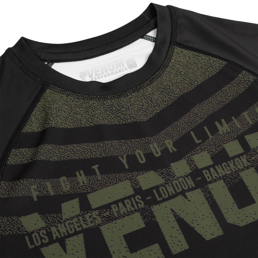 venum signature rashguard – kurzarm – schwarzkhaki – exklusiv