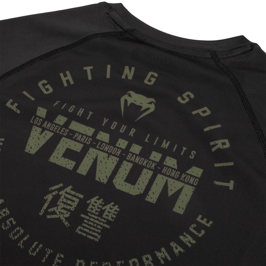 venum signature rashguard – kurzarm – schwarzkhaki – exklusiv