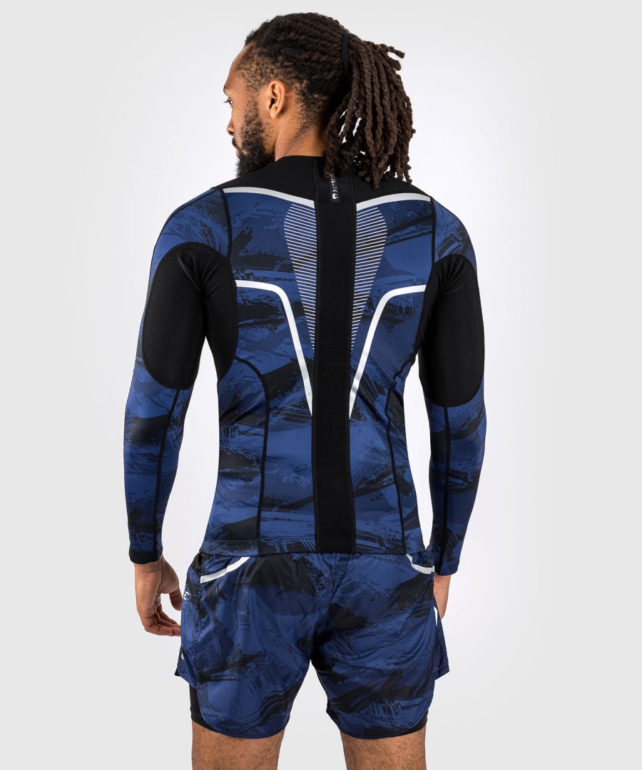 venum electron 3.0 langarm-rashguard – marineblau