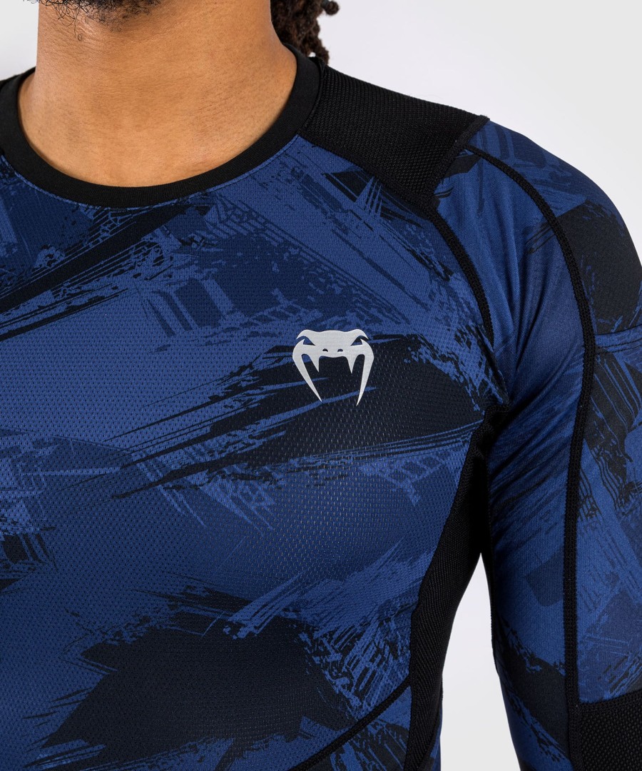 venum electron 3.0 langarm-rashguard – marineblau
