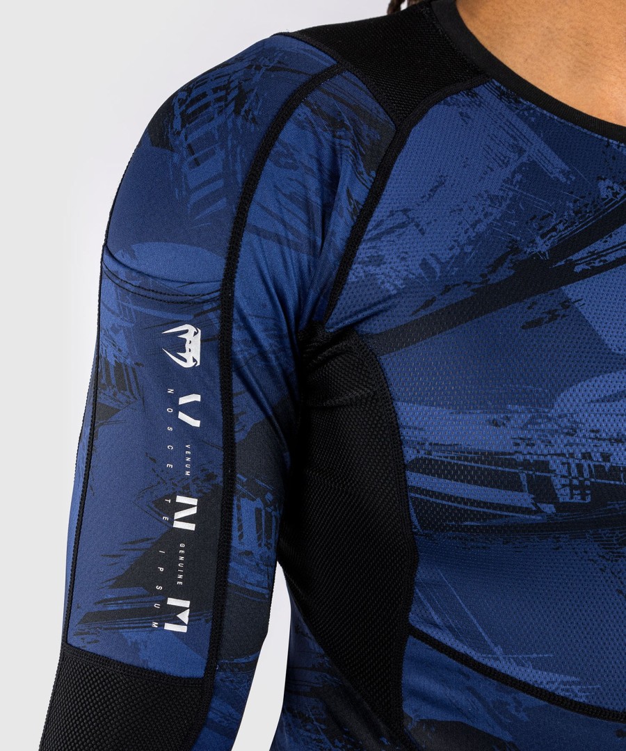 venum electron 3.0 langarm-rashguard – marineblau