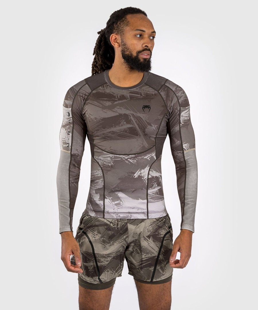 venum electron 3.0 langarm-rashguard – sand
