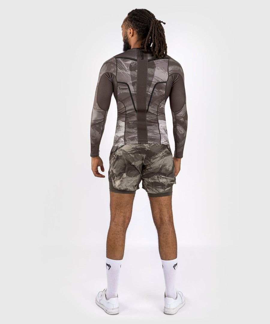 venum electron 3.0 langarm-rashguard – sand