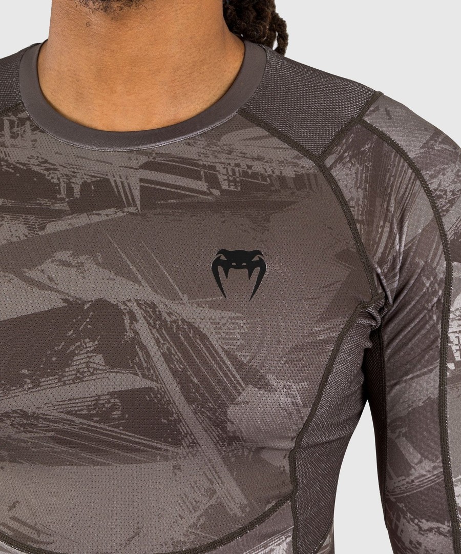 venum electron 3.0 langarm-rashguard – sand