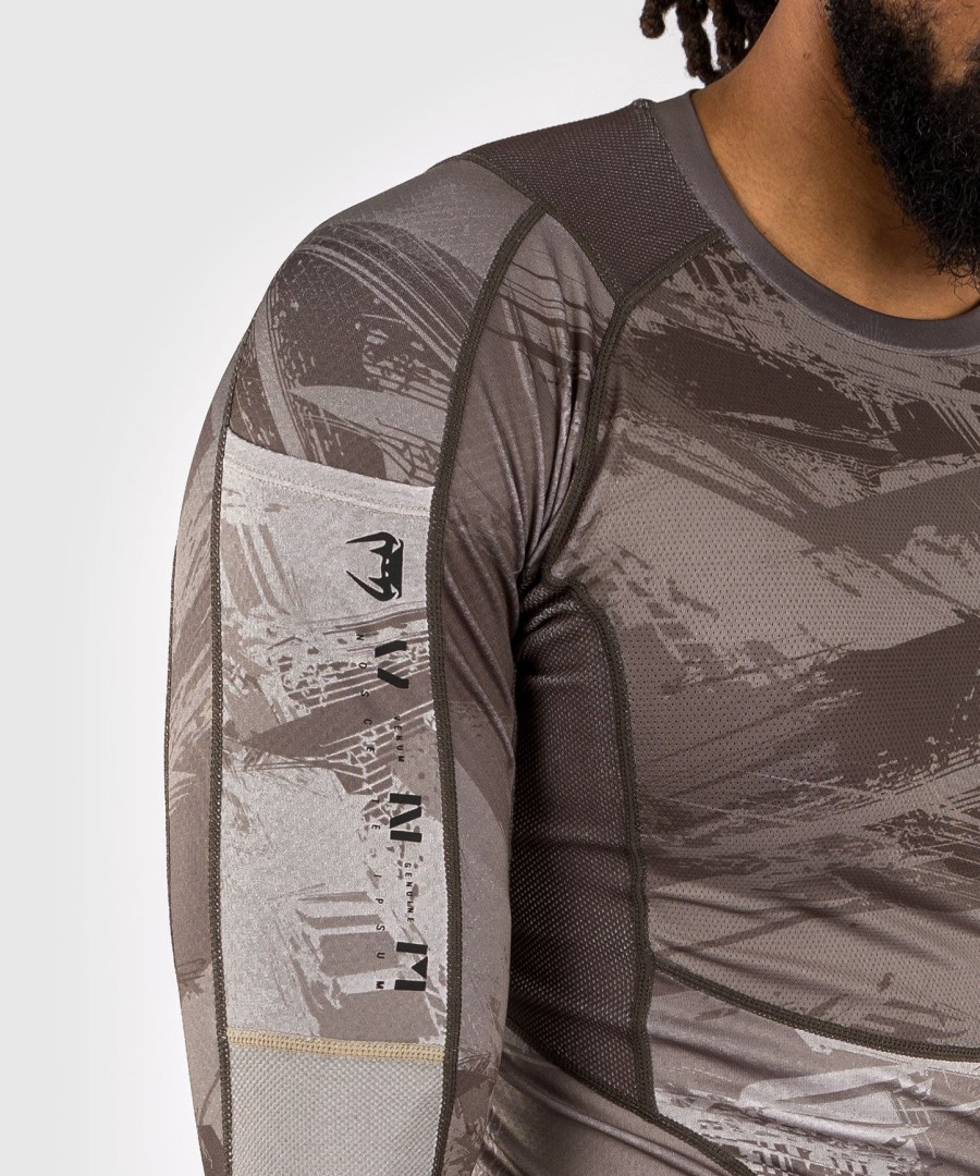 venum electron 3.0 langarm-rashguard – sand