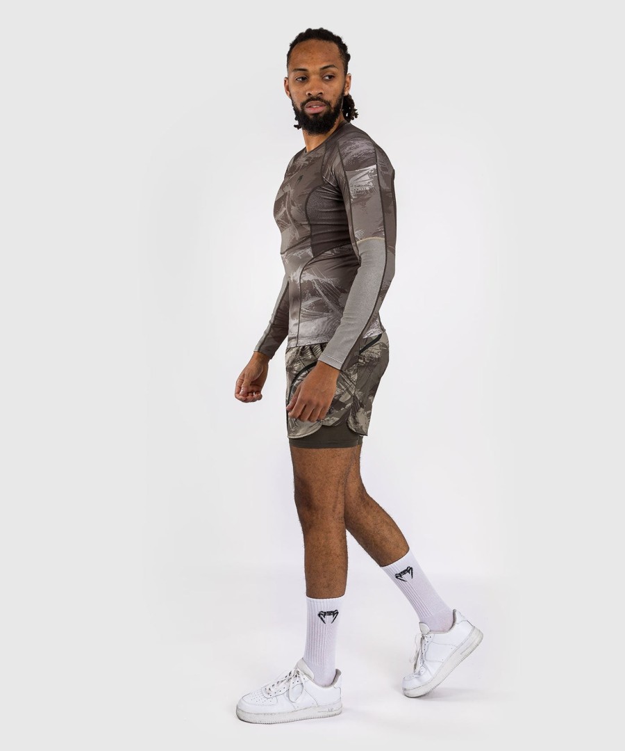 venum electron 3.0 langarm-rashguard – sand