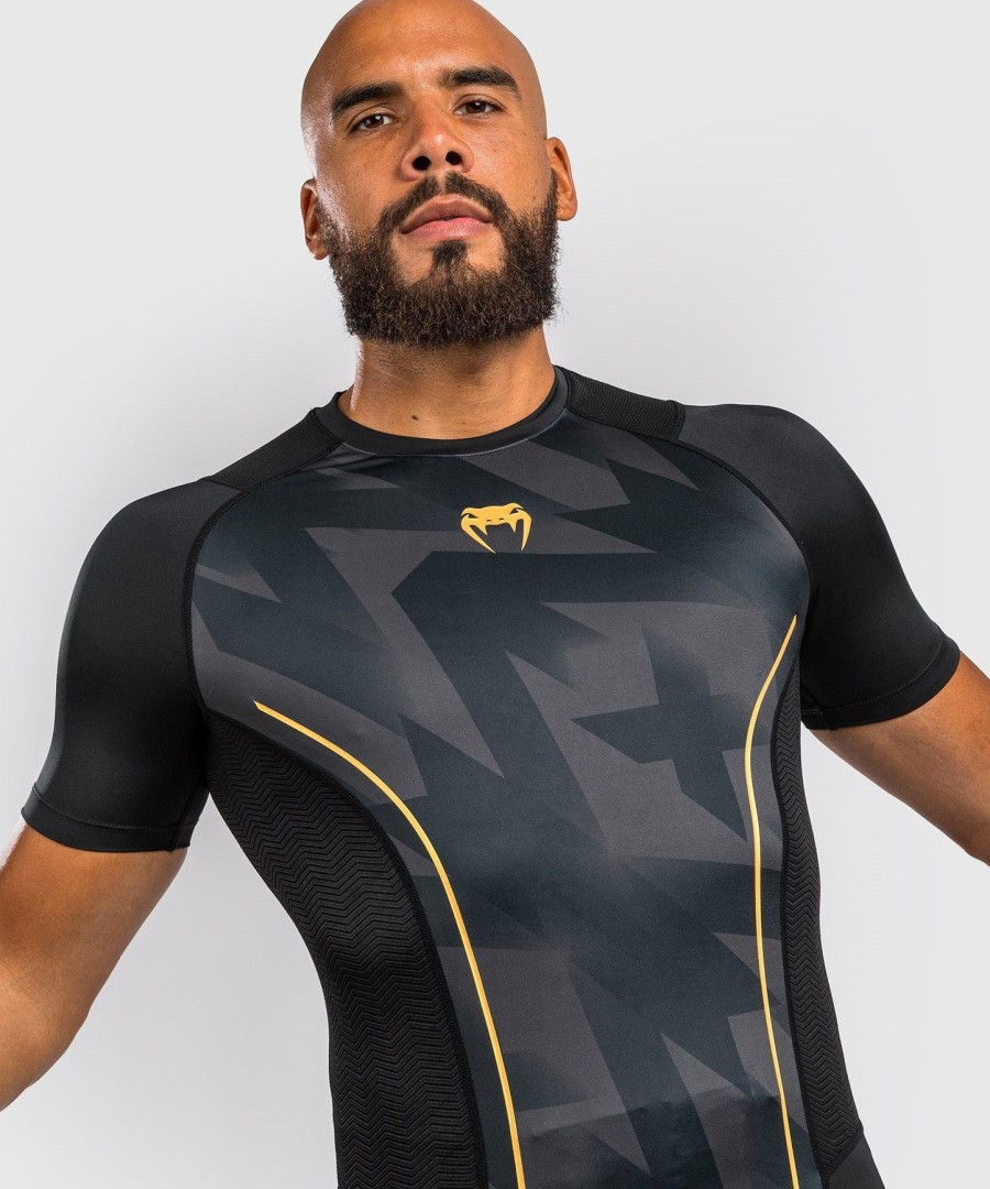 venum razor rashguard kurzarm - schwarzgold