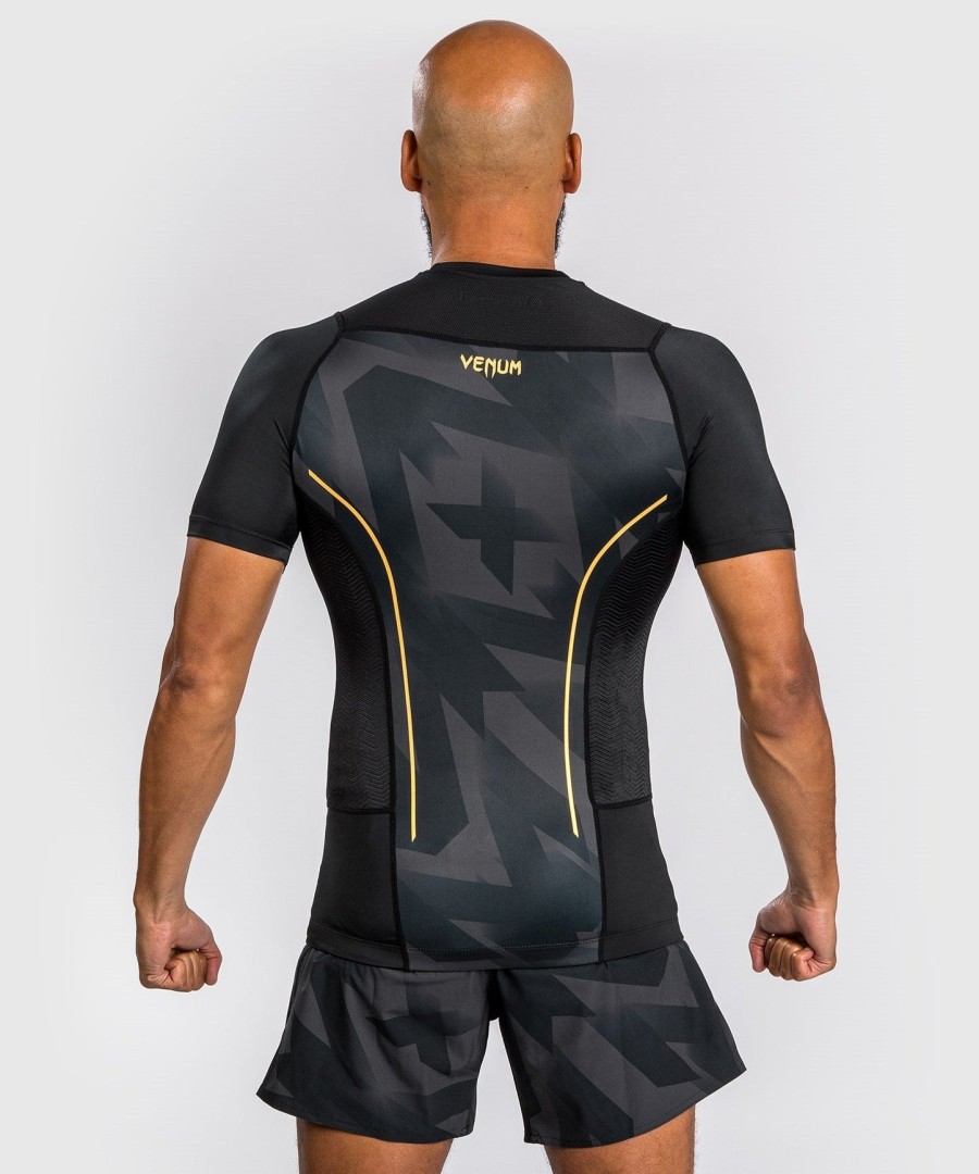 venum razor rashguard kurzarm - schwarzgold