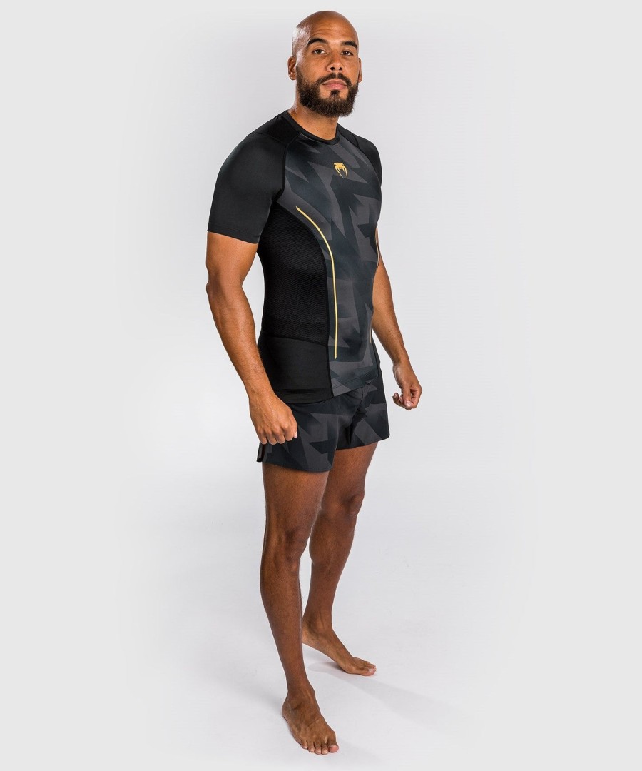 venum razor rashguard kurzarm - schwarzgold