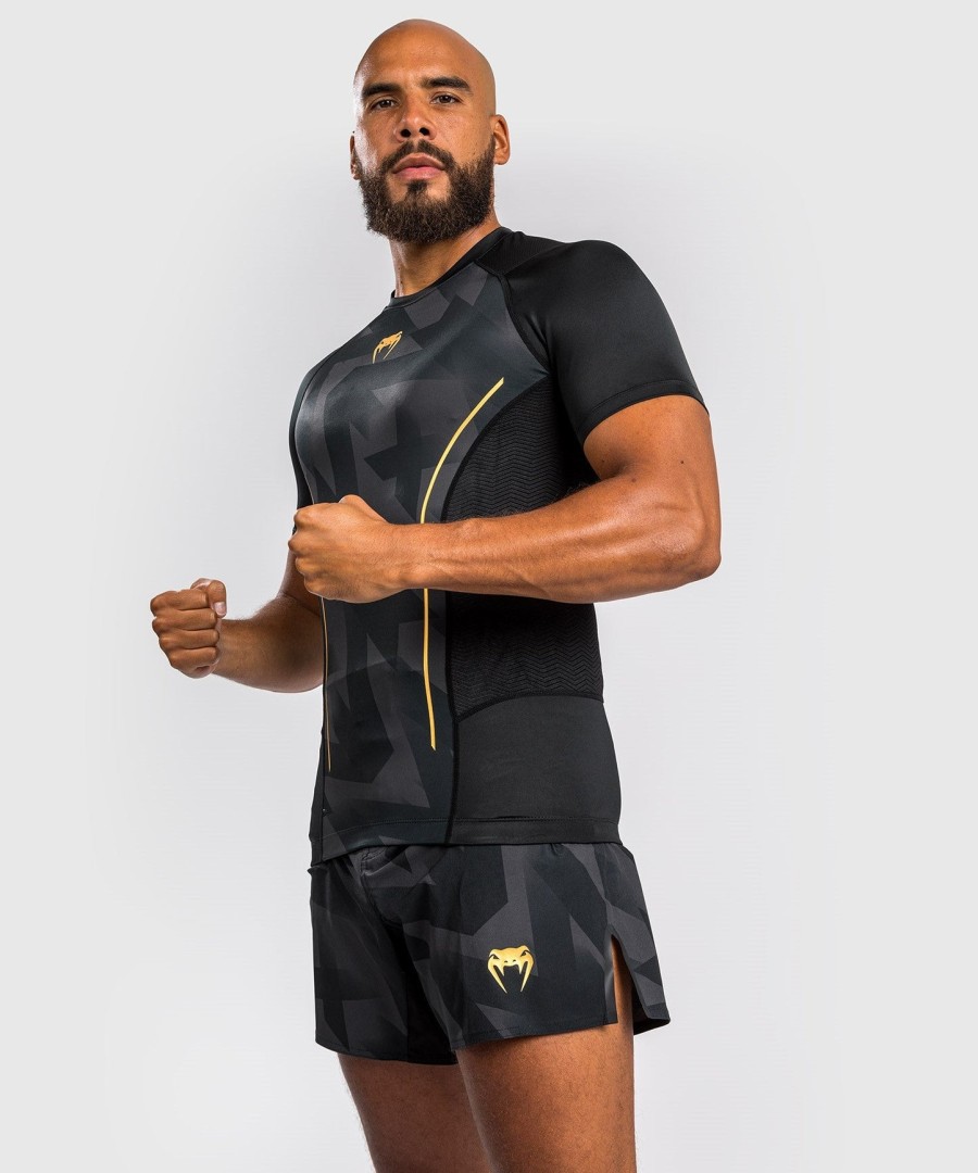 venum razor rashguard kurzarm - schwarzgold