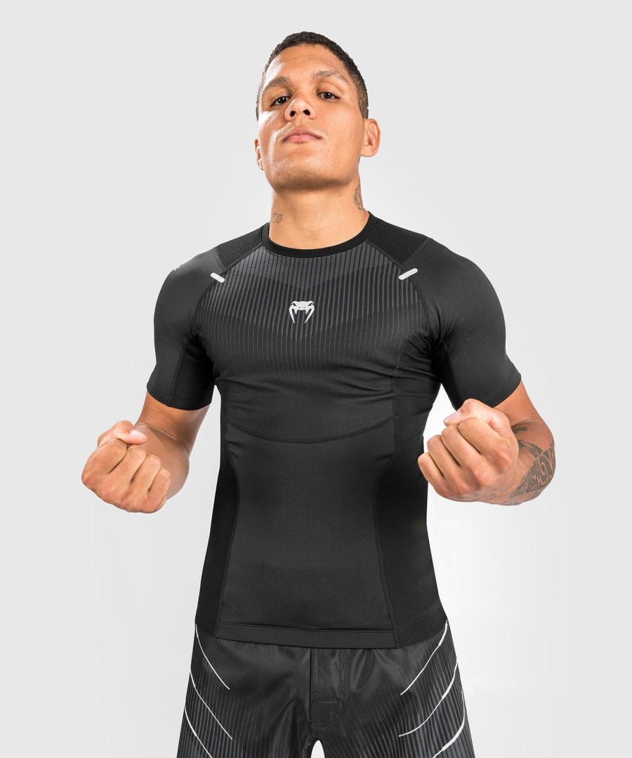 venum biomecha rashguard kurzarm - schwarzgrau