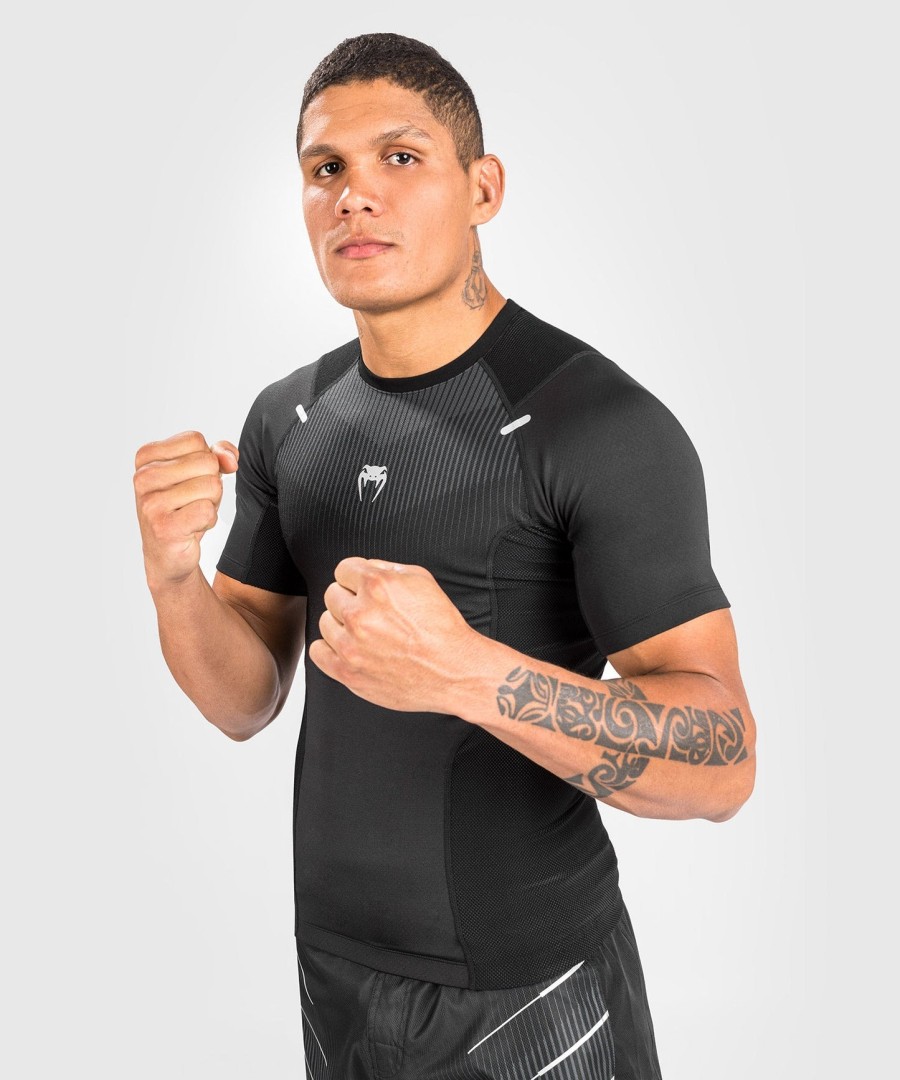 venum biomecha rashguard kurzarm - schwarzgrau