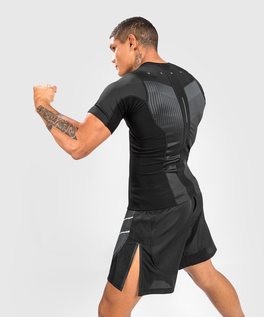 venum biomecha rashguard kurzarm - schwarzgrau