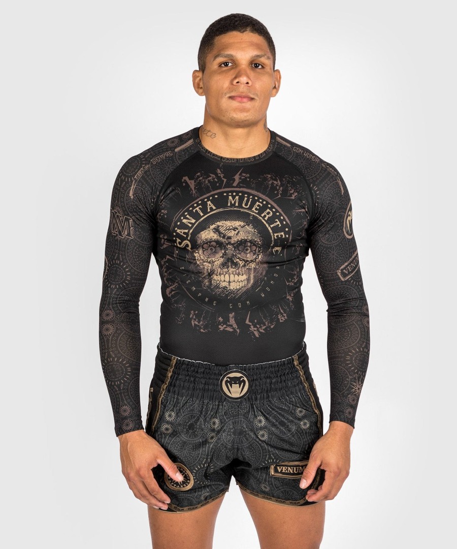 venum santa muerte dark side - rashguard langarm - schwarzbraun