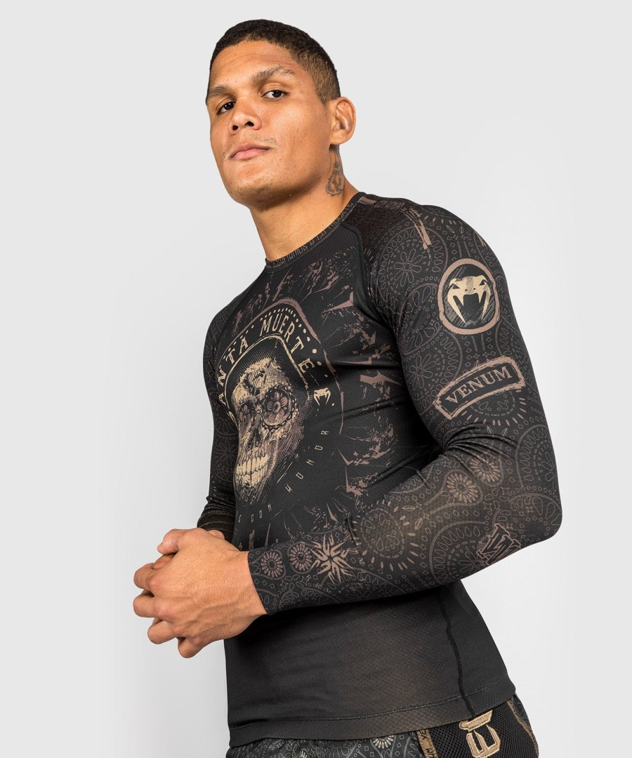 venum santa muerte dark side - rashguard langarm - schwarzbraun