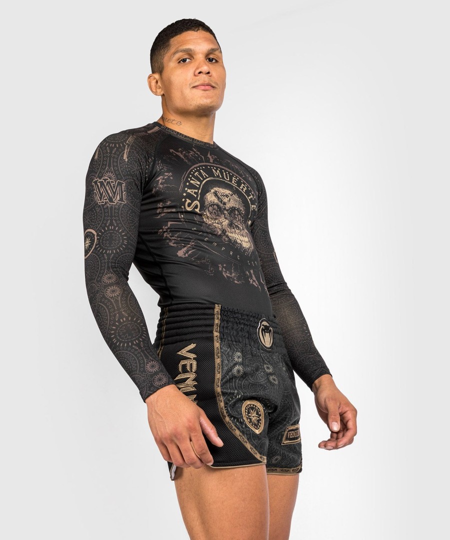venum santa muerte dark side - rashguard langarm - schwarzbraun
