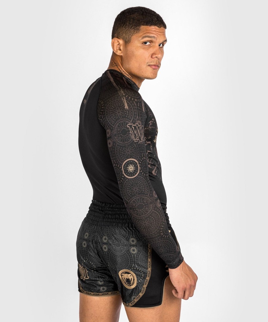 venum santa muerte dark side - rashguard langarm - schwarzbraun
