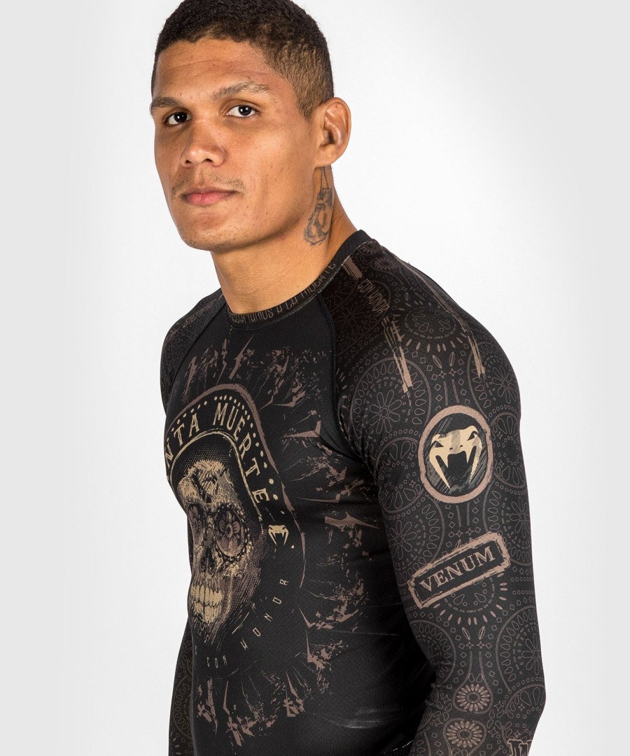 venum santa muerte dark side - rashguard langarm - schwarzbraun
