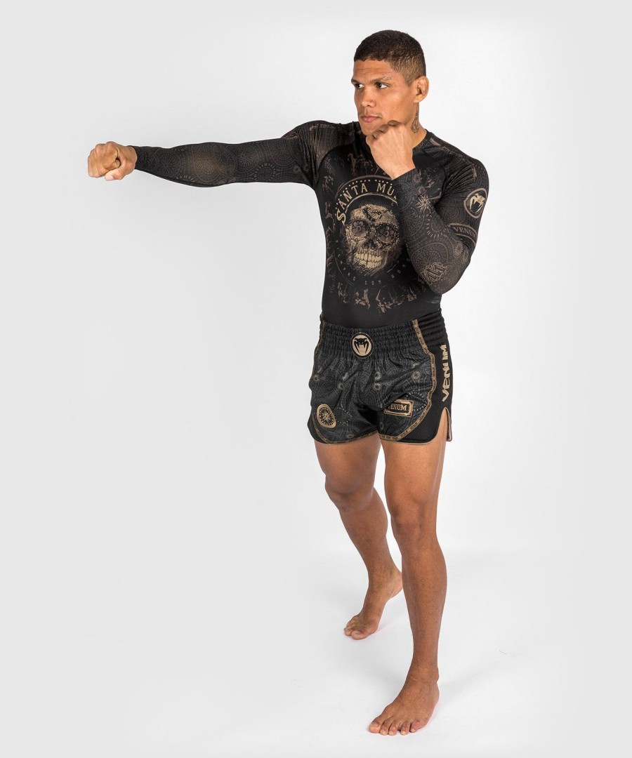 venum santa muerte dark side - rashguard langarm - schwarzbraun