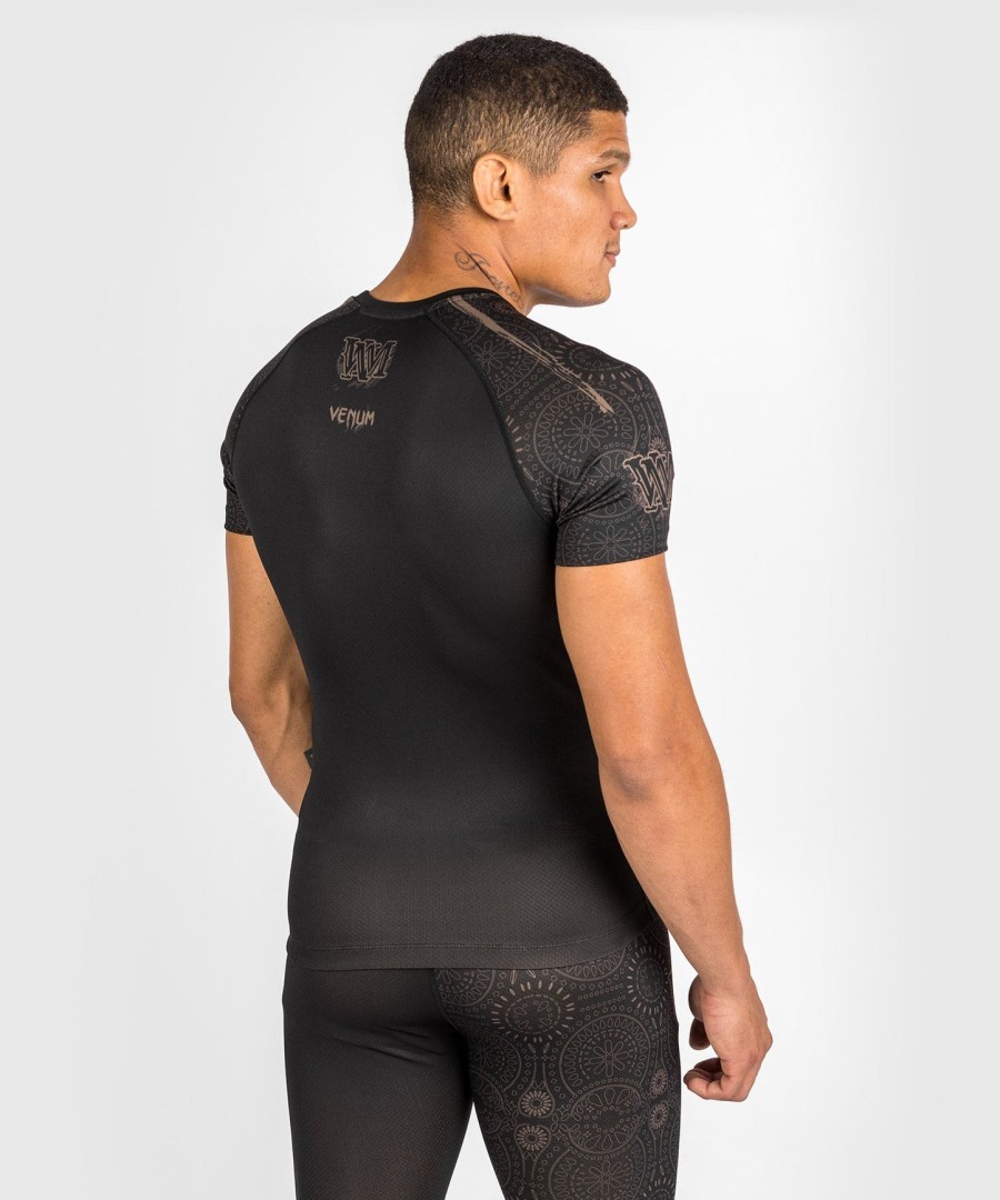 venum santa muerte dark side - rashguard kurzarm - schwarzbraun
