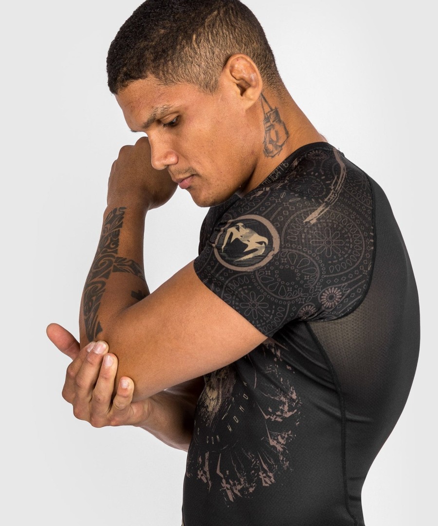 venum santa muerte dark side - rashguard kurzarm - schwarzbraun