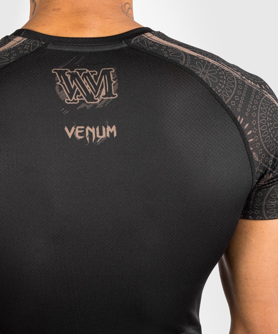 venum santa muerte dark side - rashguard kurzarm - schwarzbraun