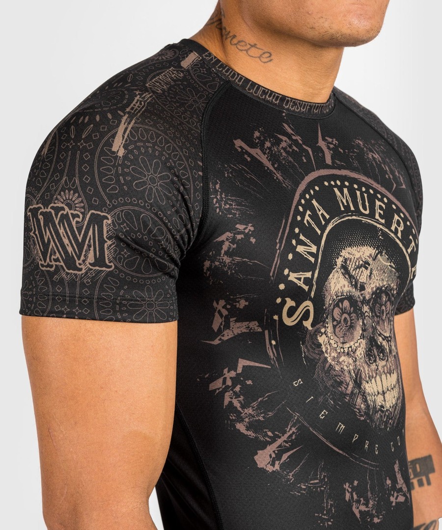 venum santa muerte dark side - rashguard kurzarm - schwarzbraun