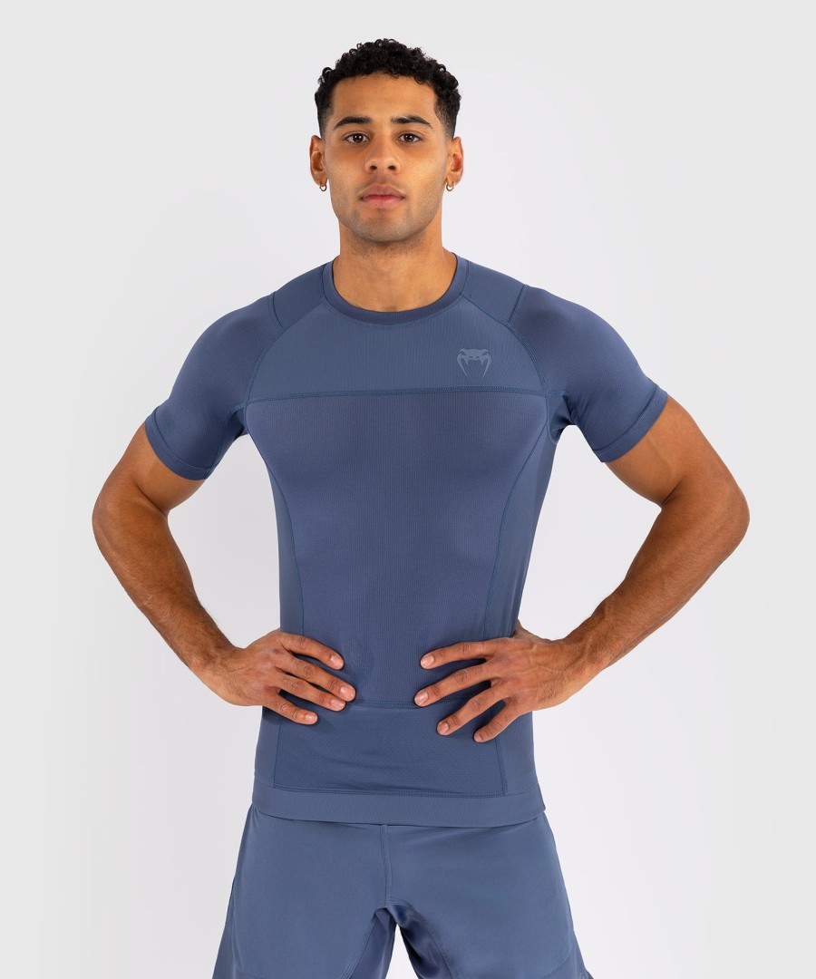 venum g-fit air herren kurzarm-rashguard – nebelblau