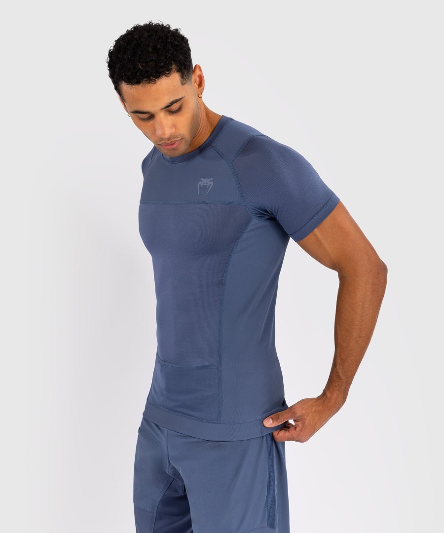 venum g-fit air herren kurzarm-rashguard – nebelblau