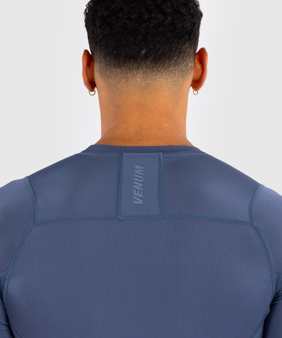 venum g-fit air herren kurzarm-rashguard – nebelblau