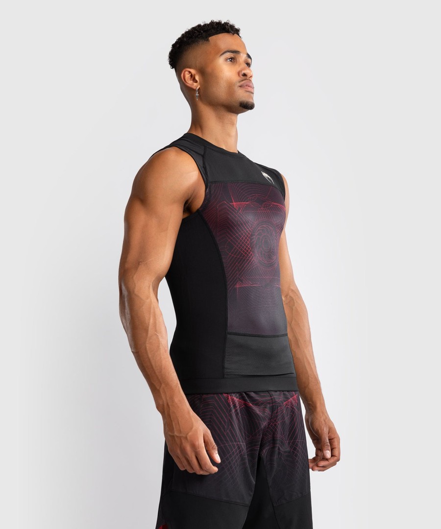 venum g-fit air herren Ärmelloses rashguard - tiefschwarzfeuerrot