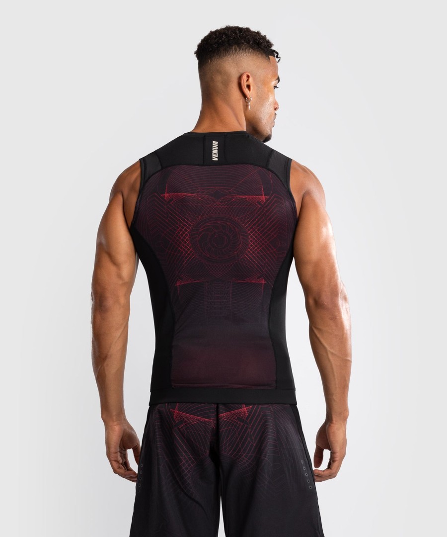 venum g-fit air herren Ärmelloses rashguard - tiefschwarzfeuerrot