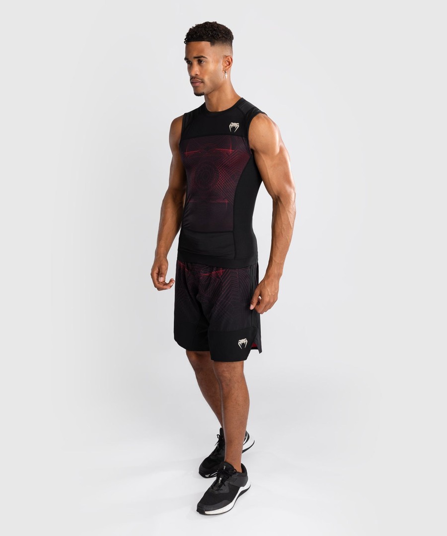 venum g-fit air herren Ärmelloses rashguard - tiefschwarzfeuerrot