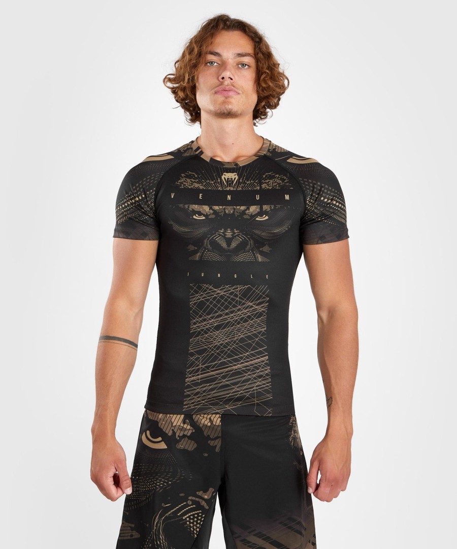 venum gorilla jungle rashguard kurzarm - schwarzsand