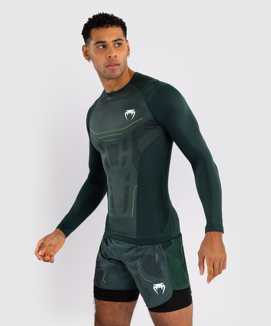 venum technical 3.0 langarm-rashguard – waldgrün