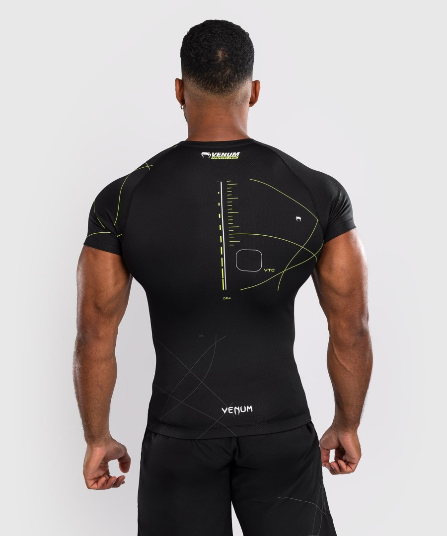 venum training camp 4.0 kurzarm-rashguard – schwarzneongrün